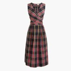 J. Crew Factory Tartan MIDI Dress